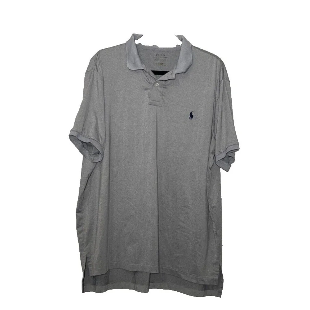 Polo Ralph Lauren Performance‎ Polo Shirt Men's XXL Gray Stretch Golf Preppy